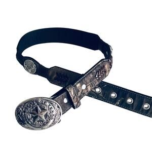 Boy's SZ 22 Nocona Texas Belt Buckle Camo & Leather